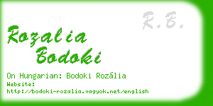 rozalia bodoki business card